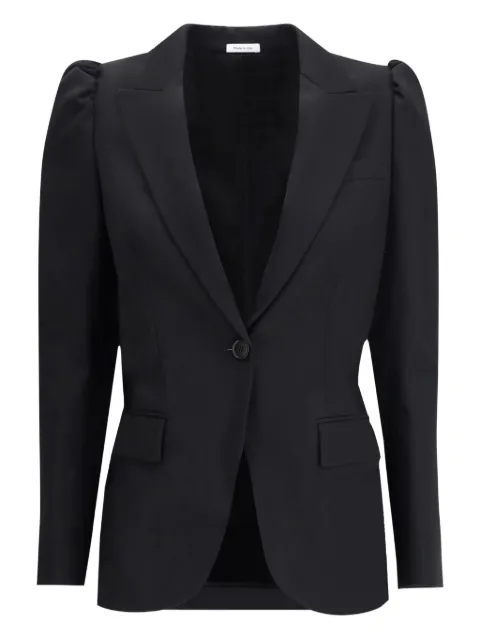Alexander McQueen puff-shoulder single-breasted blazer