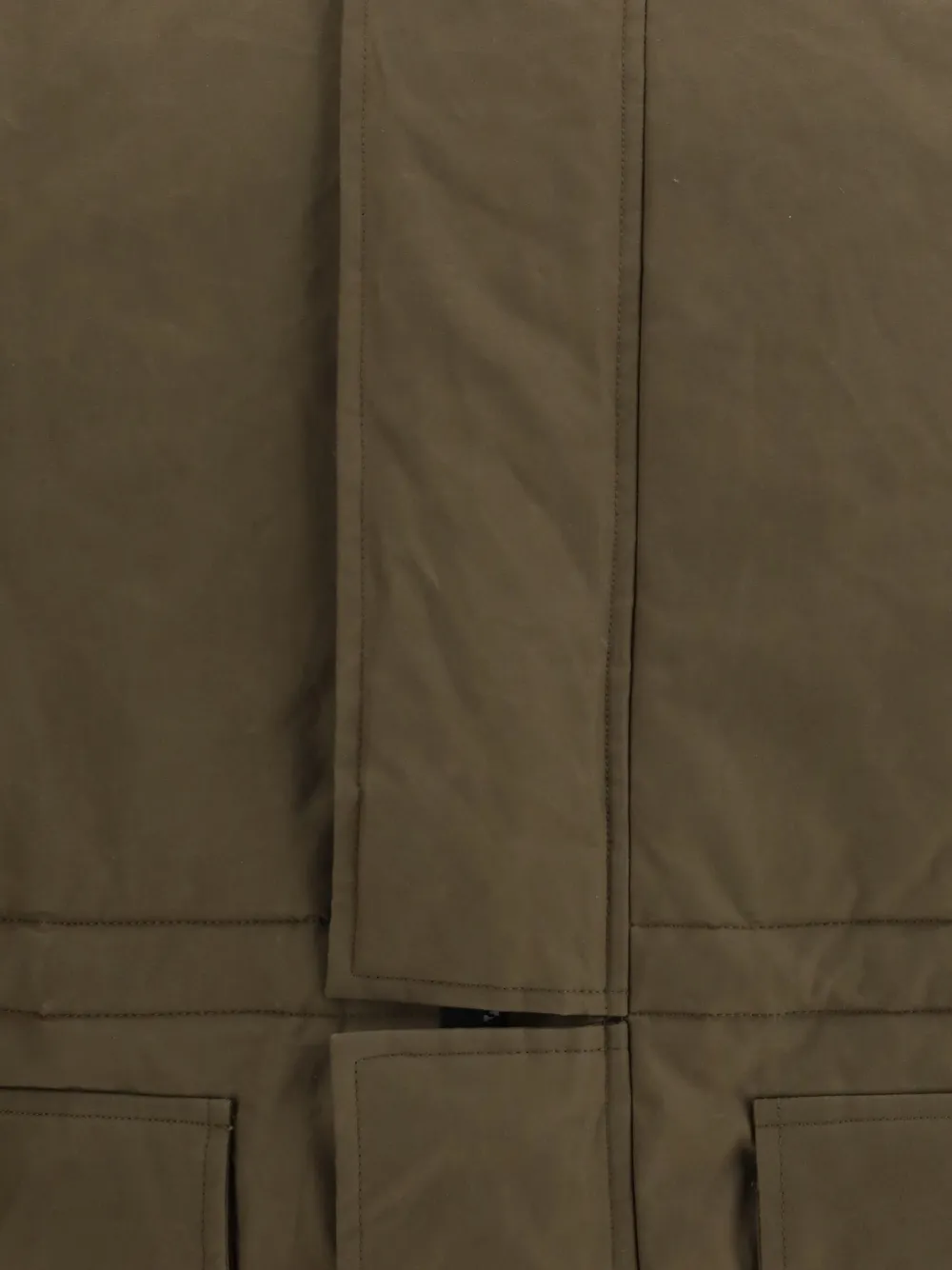 Gr10k Padded Corduroy-collar Parka In Green