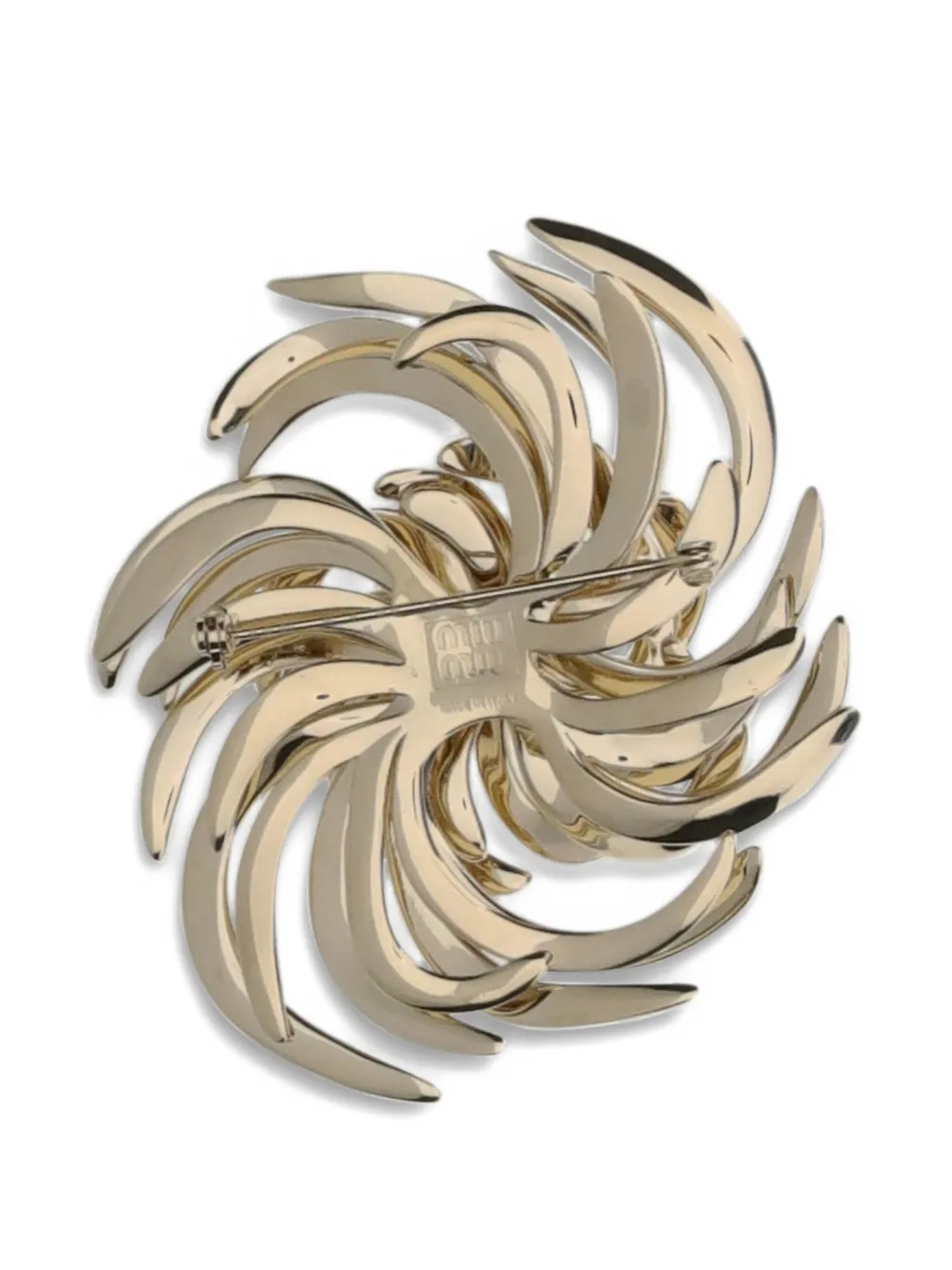 Miu Miu swirl-design brooch - Goud