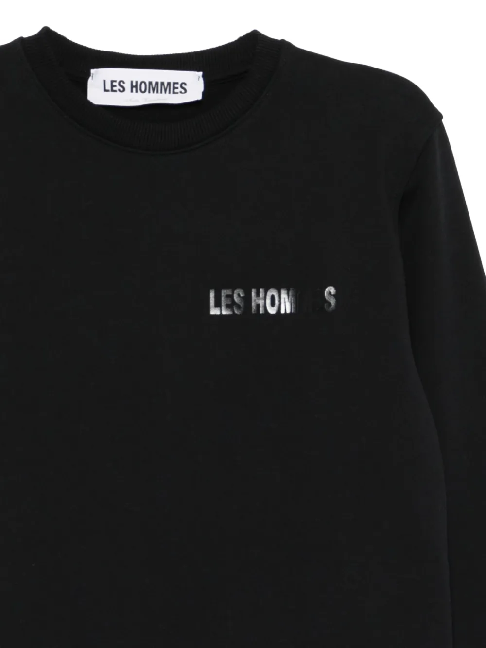 LES HOMMES Sweater met logoprint Zwart