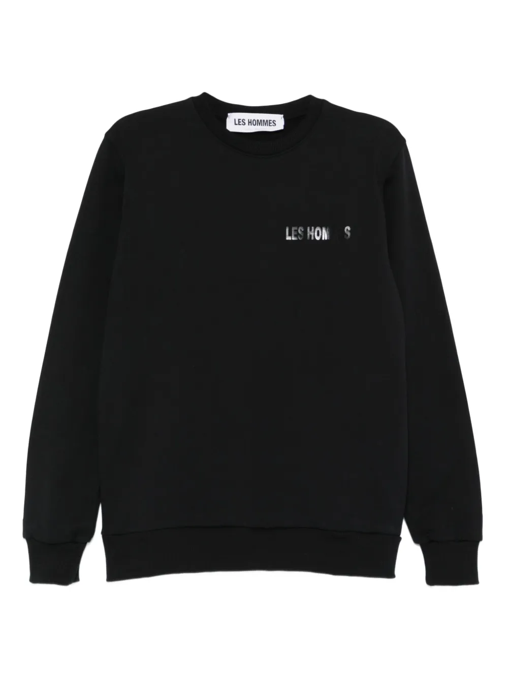 LES HOMMES sudadera con cuello redondo y logo estampado | negro | Image 1