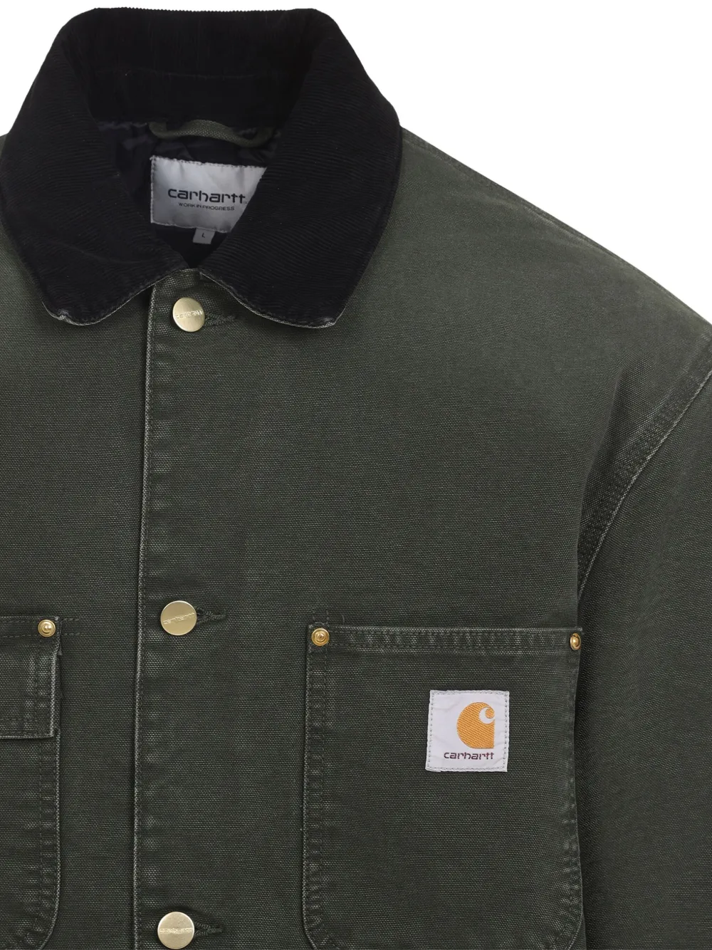 Carhartt Utility Chore Coat Corduroy Collar In Green
