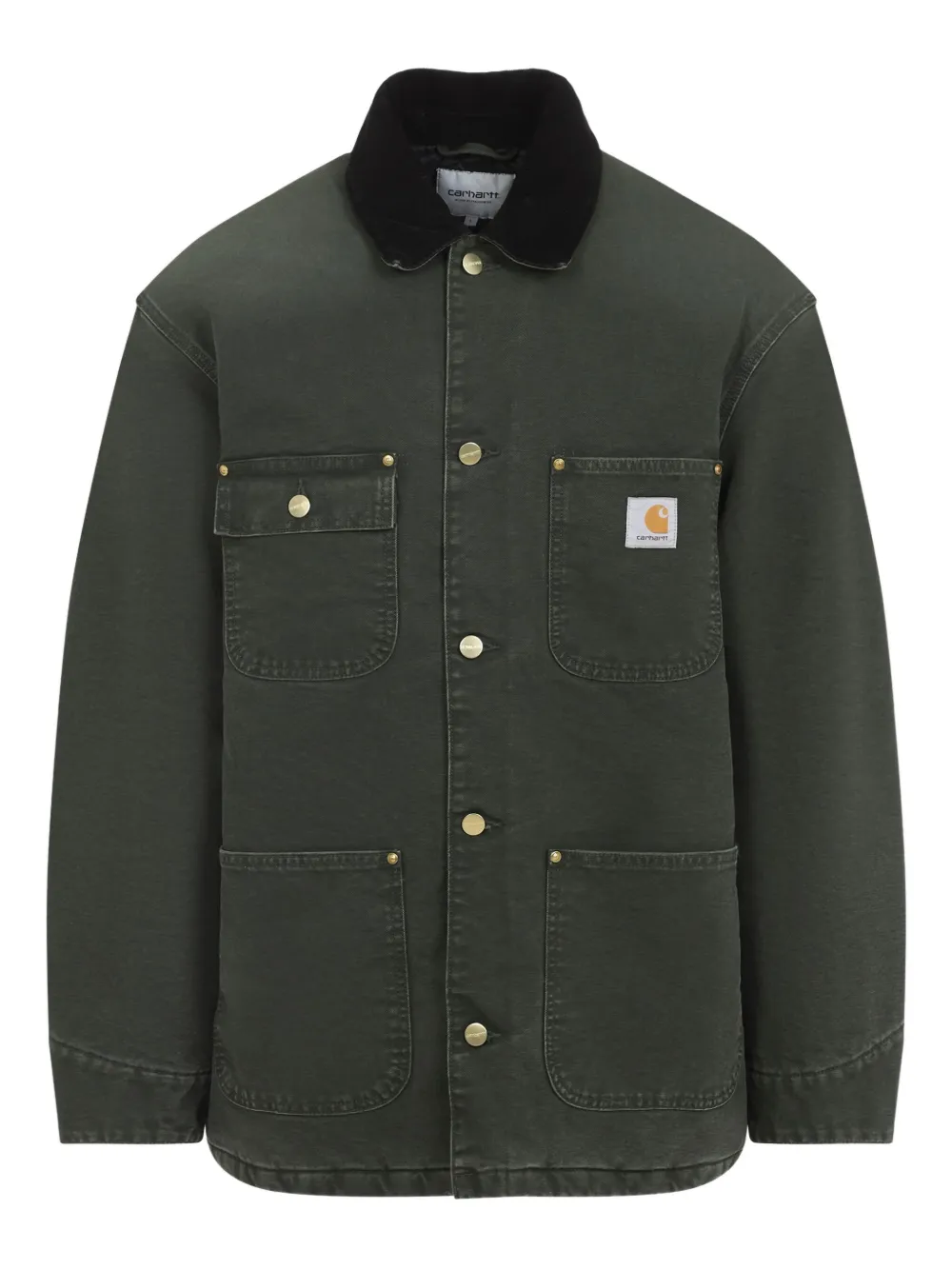 Carhartt Utility Chore Coat Corduroy Collar In Green