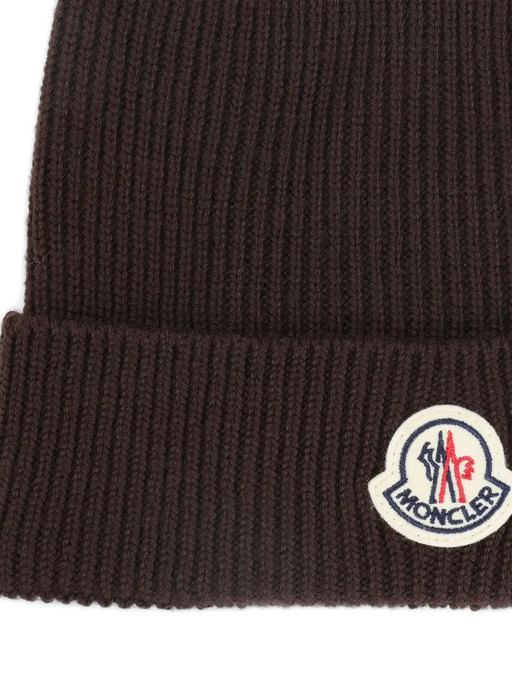 Moncler Geribbelde muts - Bruin