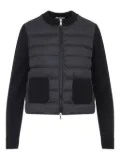 Moncler wool-panel quilted jacket - Black
