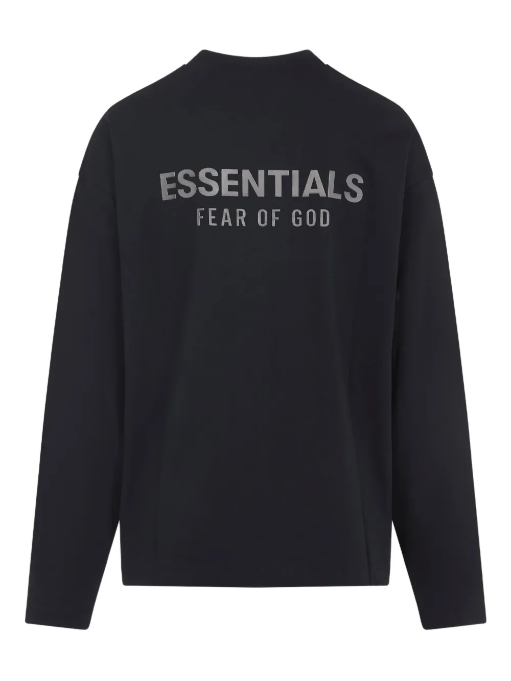 FEAR OF GOD ESSENTIALS T-shirt met logoplakkaat en lange mouwen - Zwart