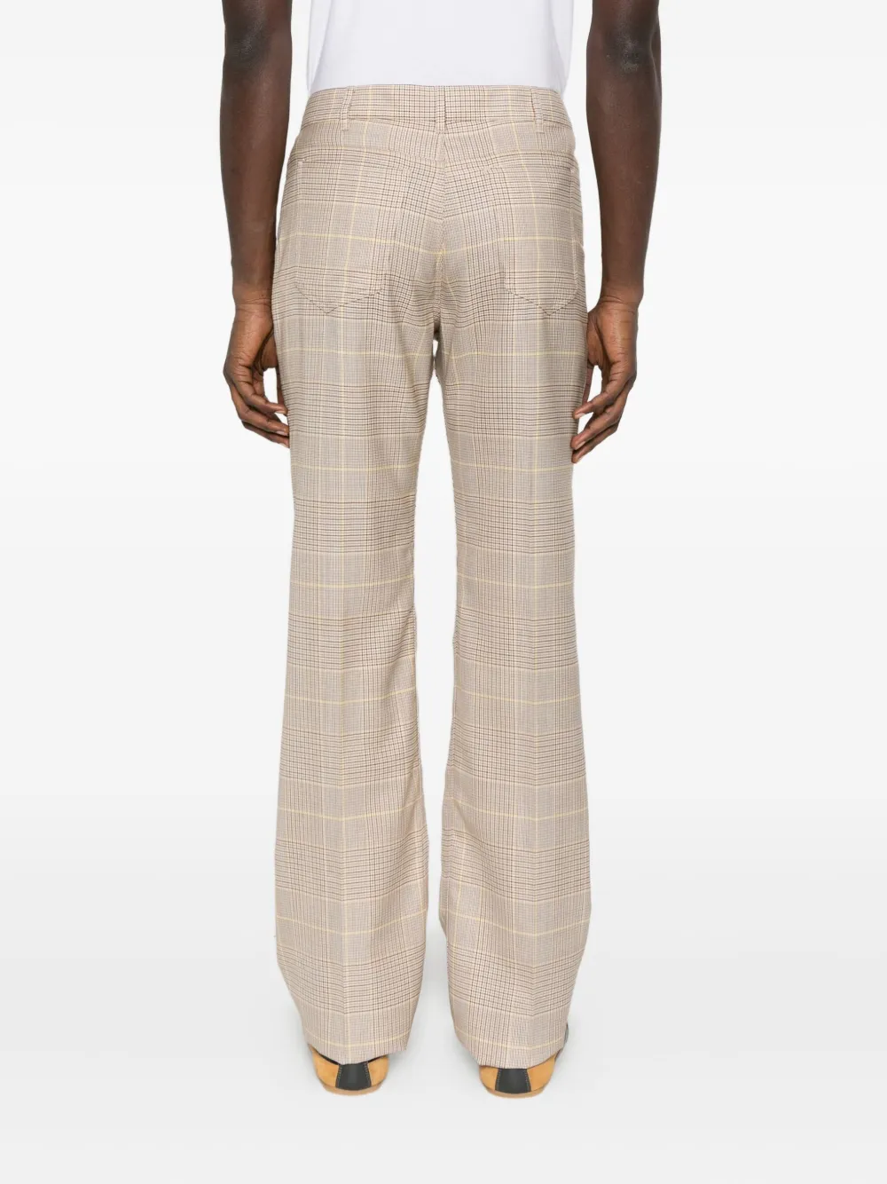 Alexander Mcqueen Checked Trousers In Neutral