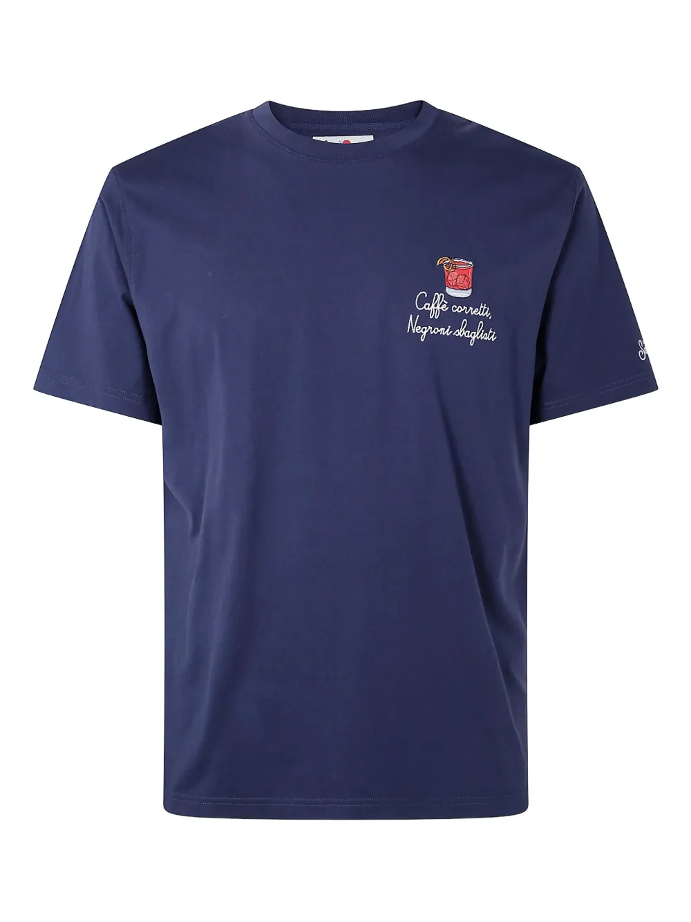 MC2 Saint Barth embroidered cotton T-shirt | Blue | Image 1