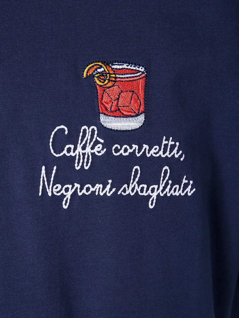 MC2 Saint Barth Katoenen T-shirt met borduurwerk Blauw