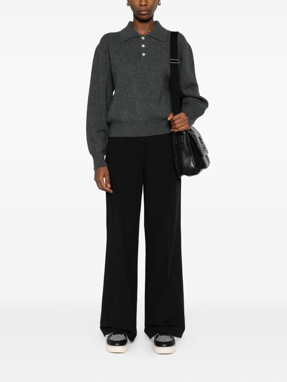 DUNST cashmere polo sweater | Knitted Sweaters | Image 2