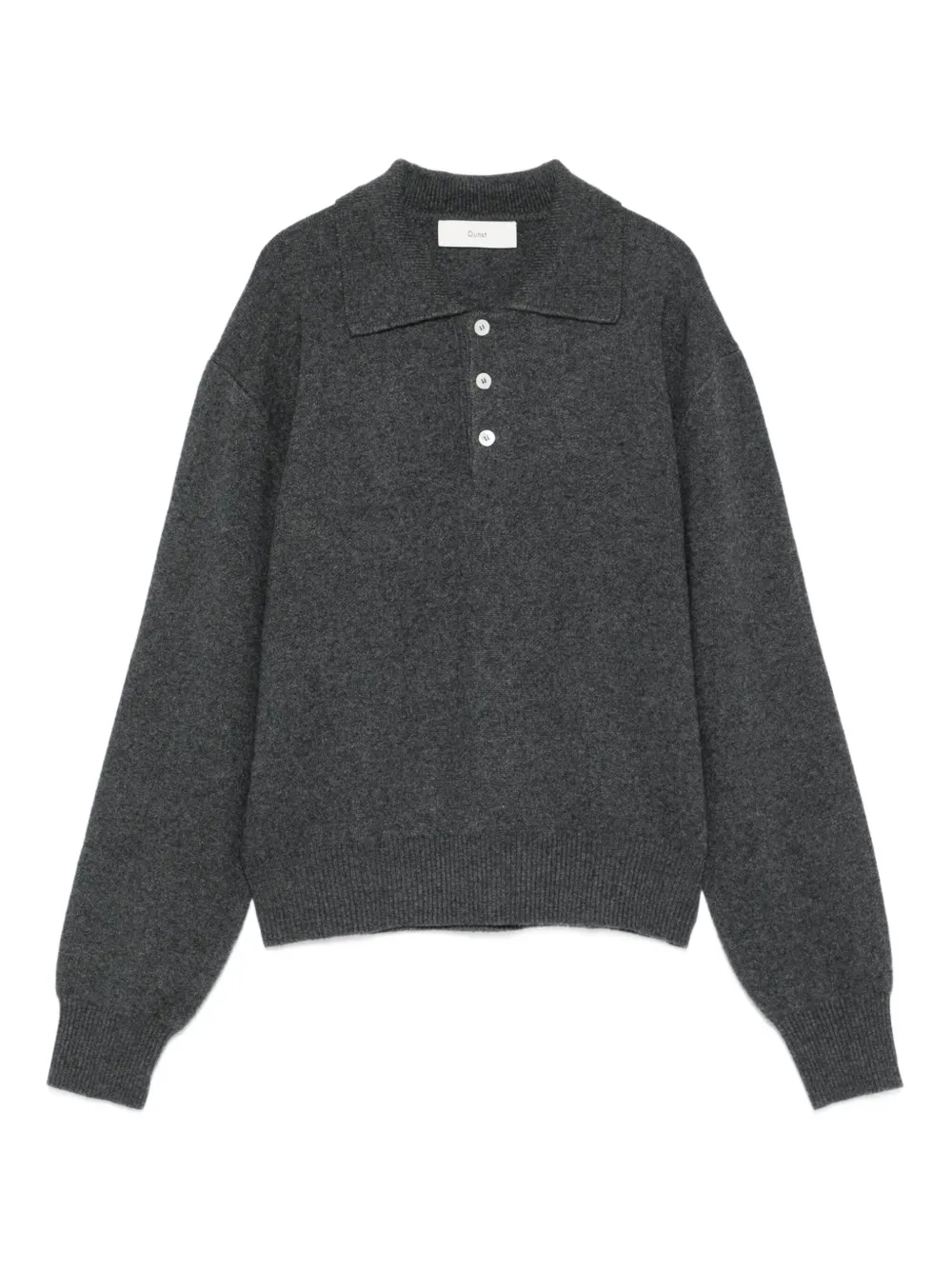 DUNST cashmere polo sweater | Grey | Image 1