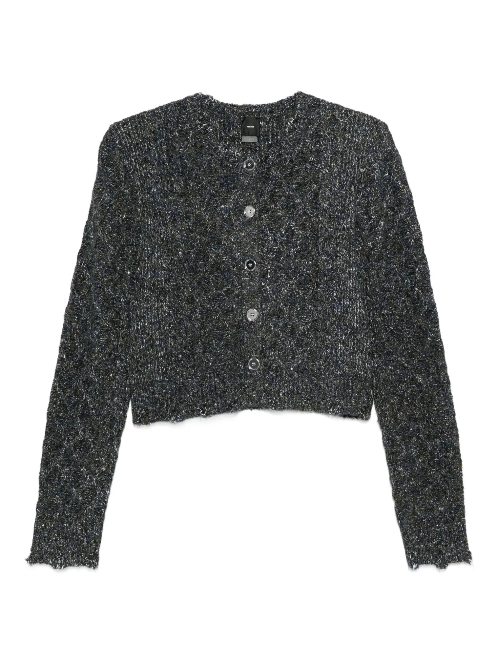 PINKO metallic-knit cardigan | Grey | Image 1