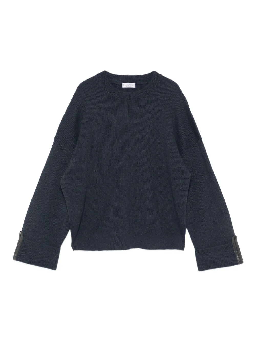 Brunello Cucinelli cuff-detail sweater | Blue | Image 1