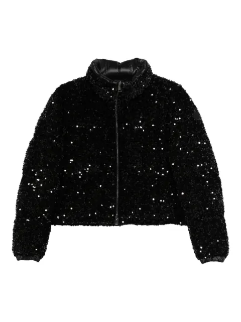 Moncler sequin-embellished zip-front jacket