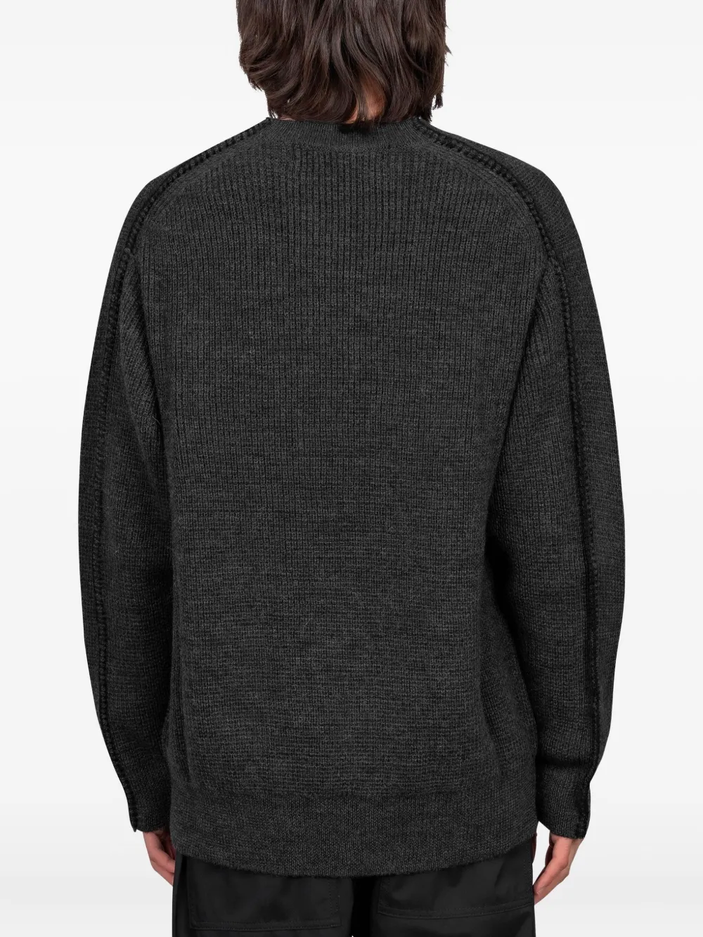 Comme Des Garçons Homme Deux Crewneck Sweater In Gray