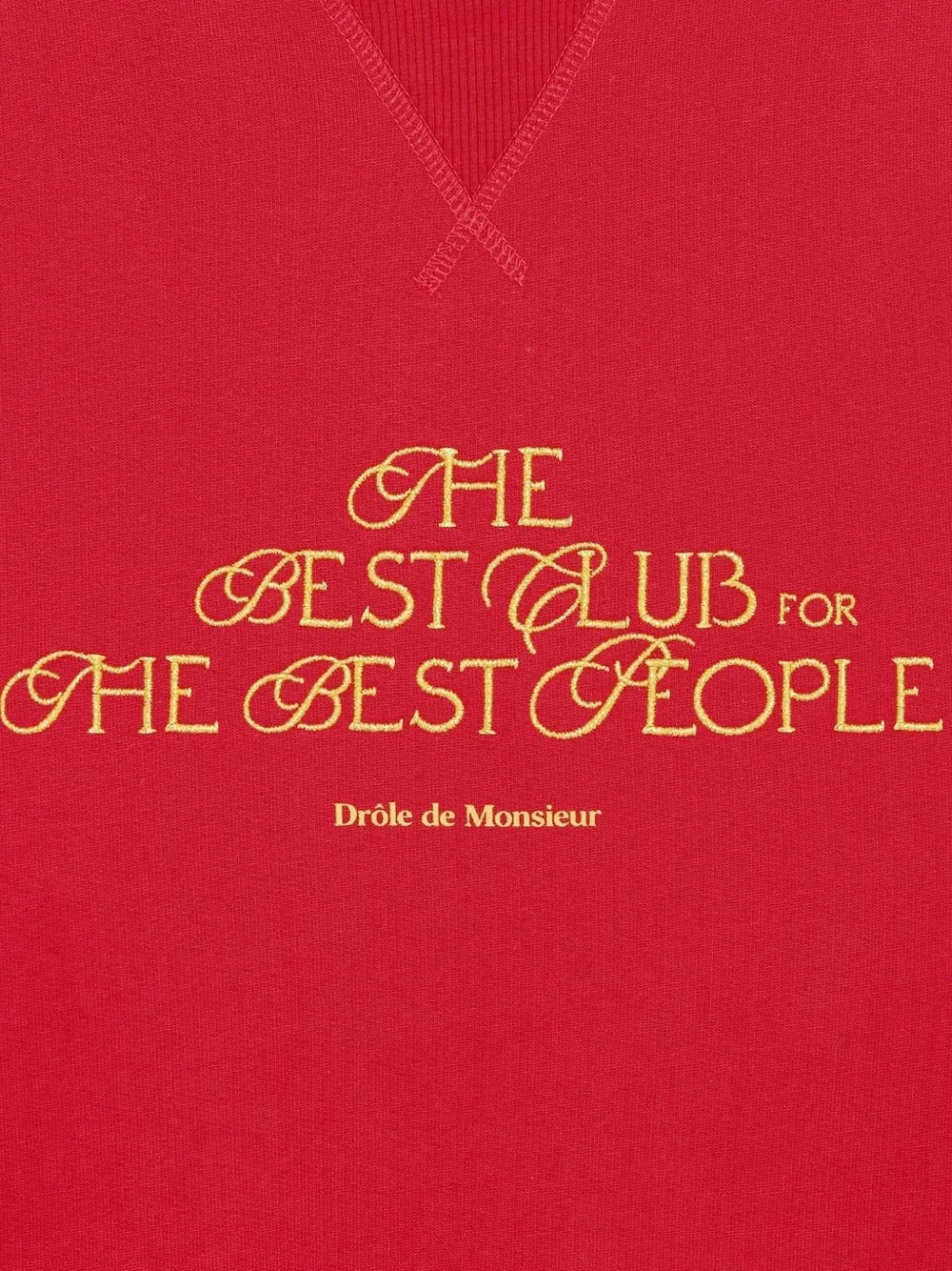 Drôle De Monsieur The Best Club sweater met borduurwerk - Rood