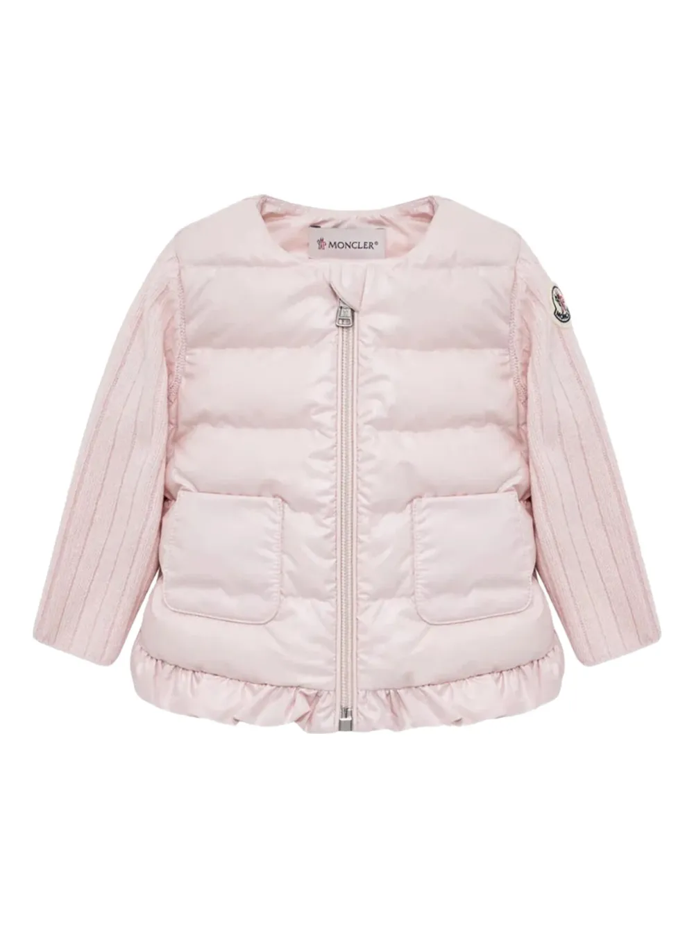 Moncler Enfant quilted ruffled jacket | Pink | Image 1