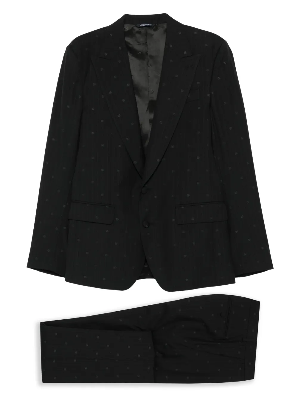 Dolce & Gabbana pinstripe-monogram suit | Black | Image 1