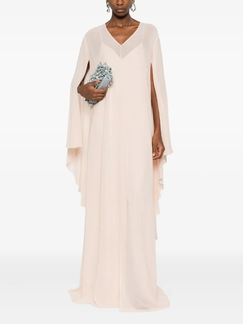 Alberta Ferretti Midi-jurk met ruches mouwen - Roze