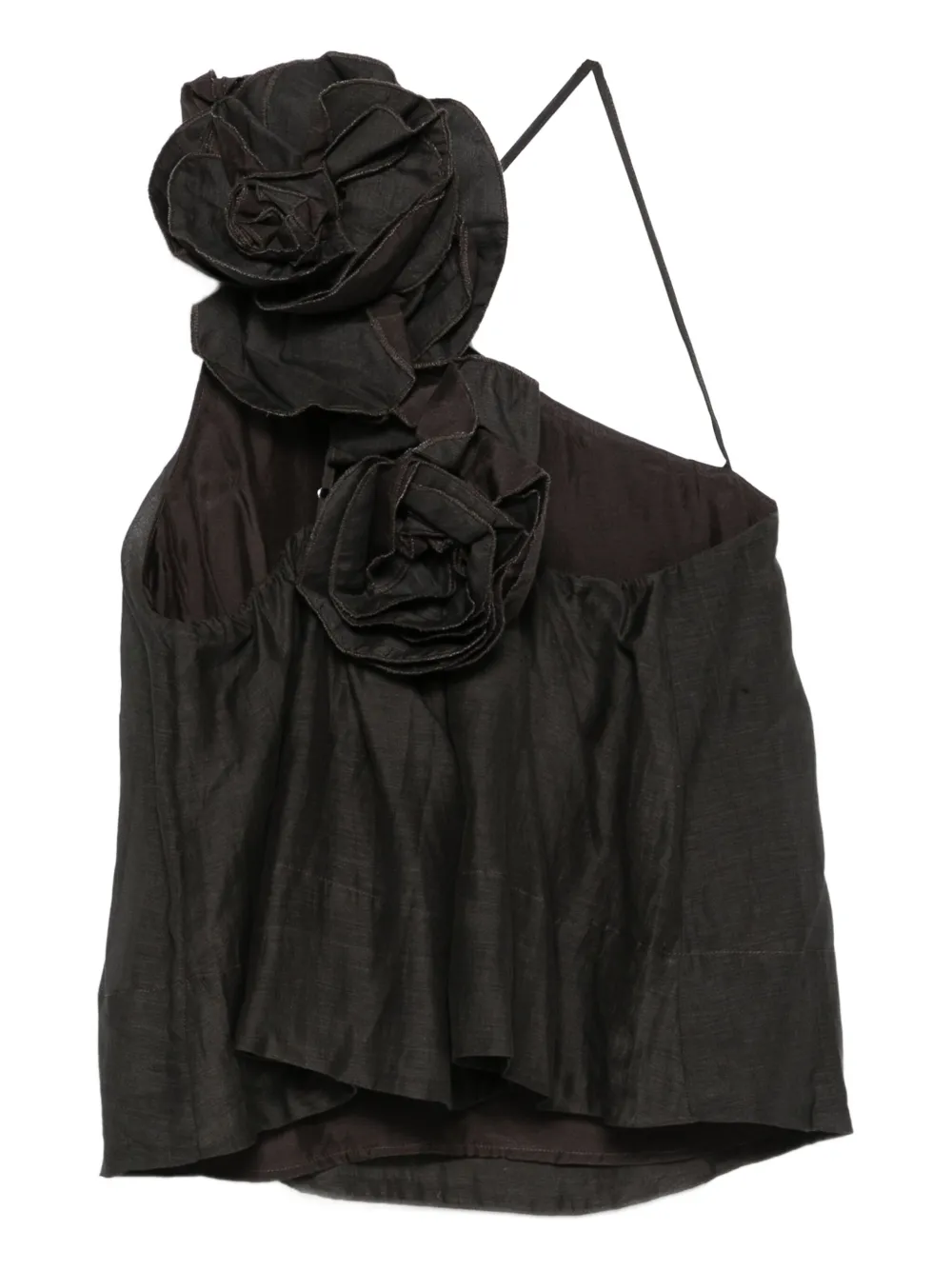 Mes Demoiselles rose-embellished one-shoulder top | Vests & Tank Tops | Image 2