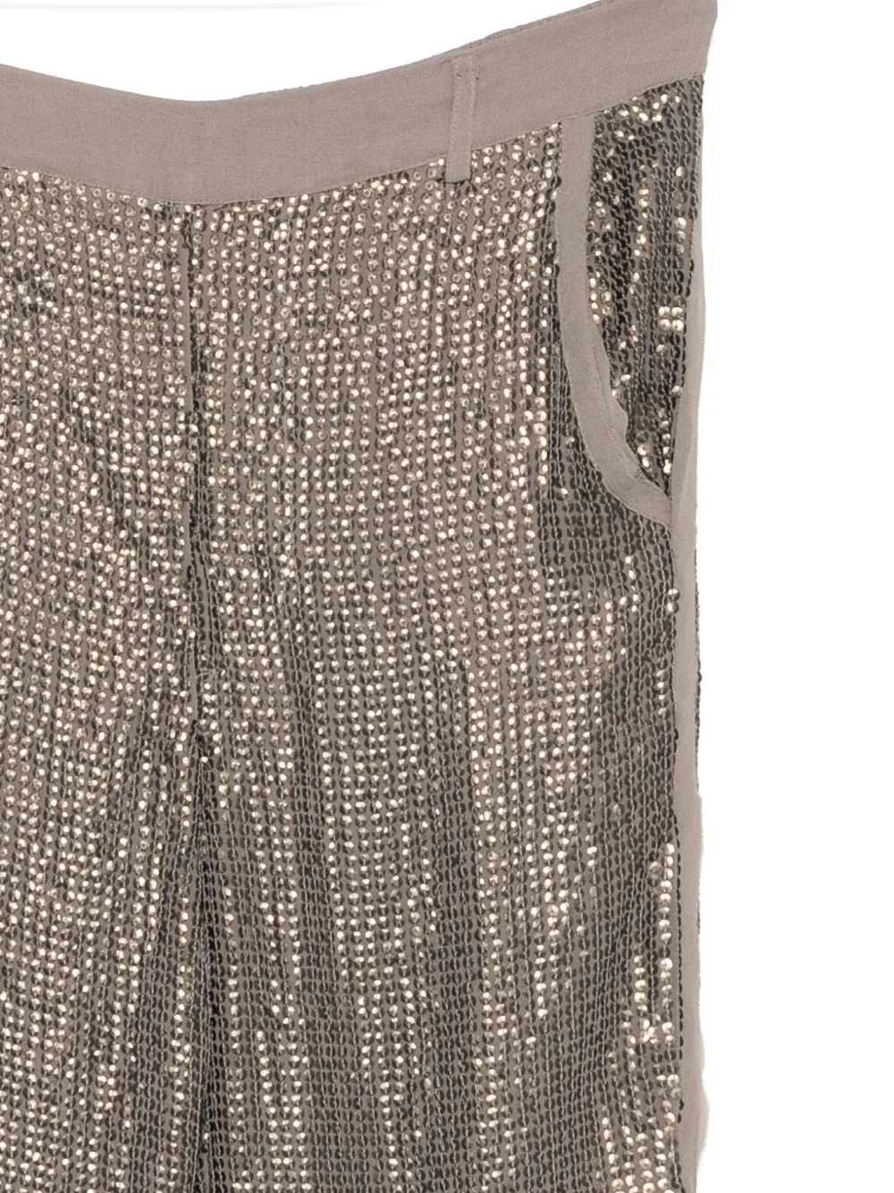 Mes Demoiselles Sequin-embellished Trousers In Gray