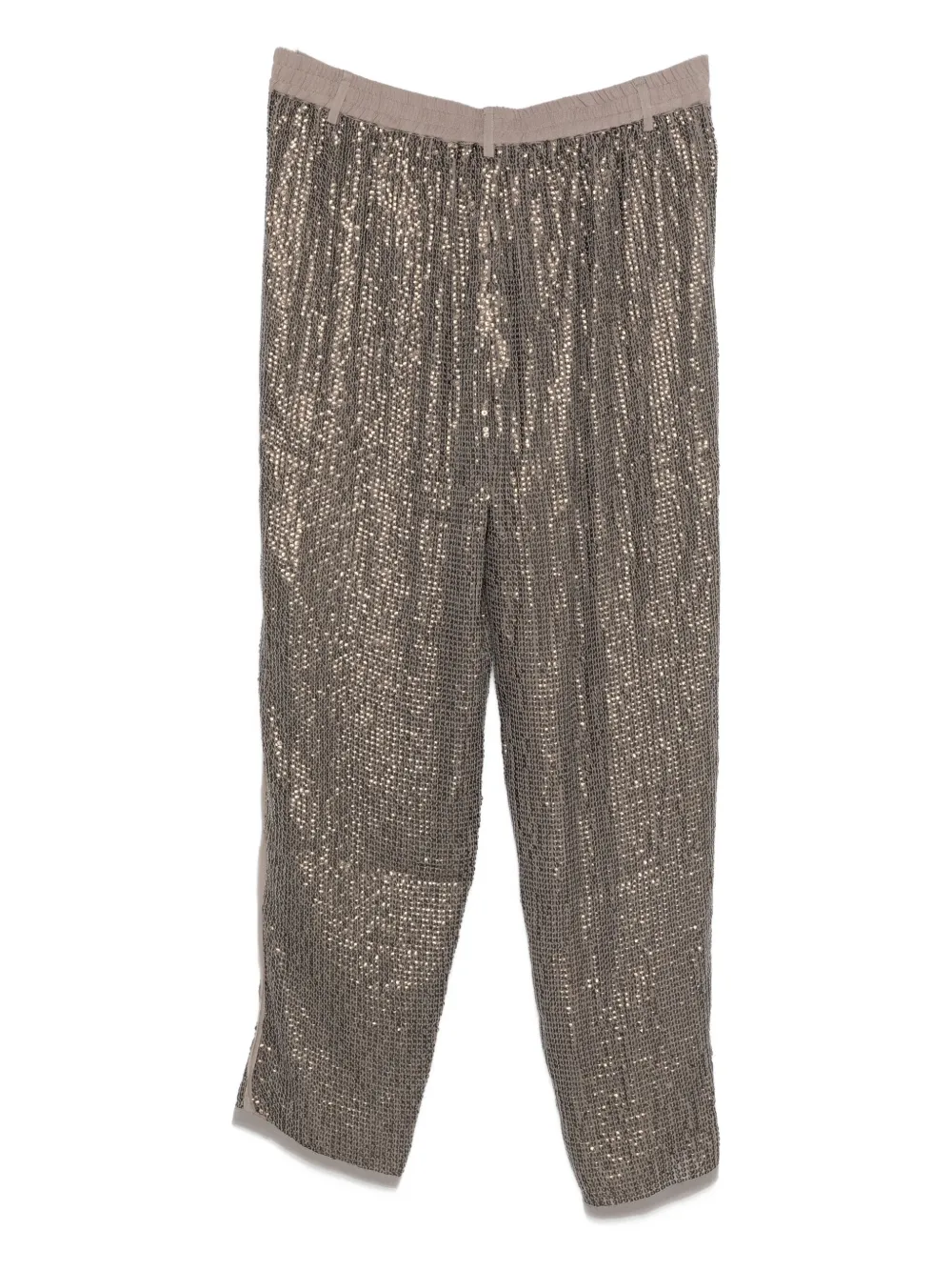 Mes Demoiselles sequin-embellished trousers - Groen