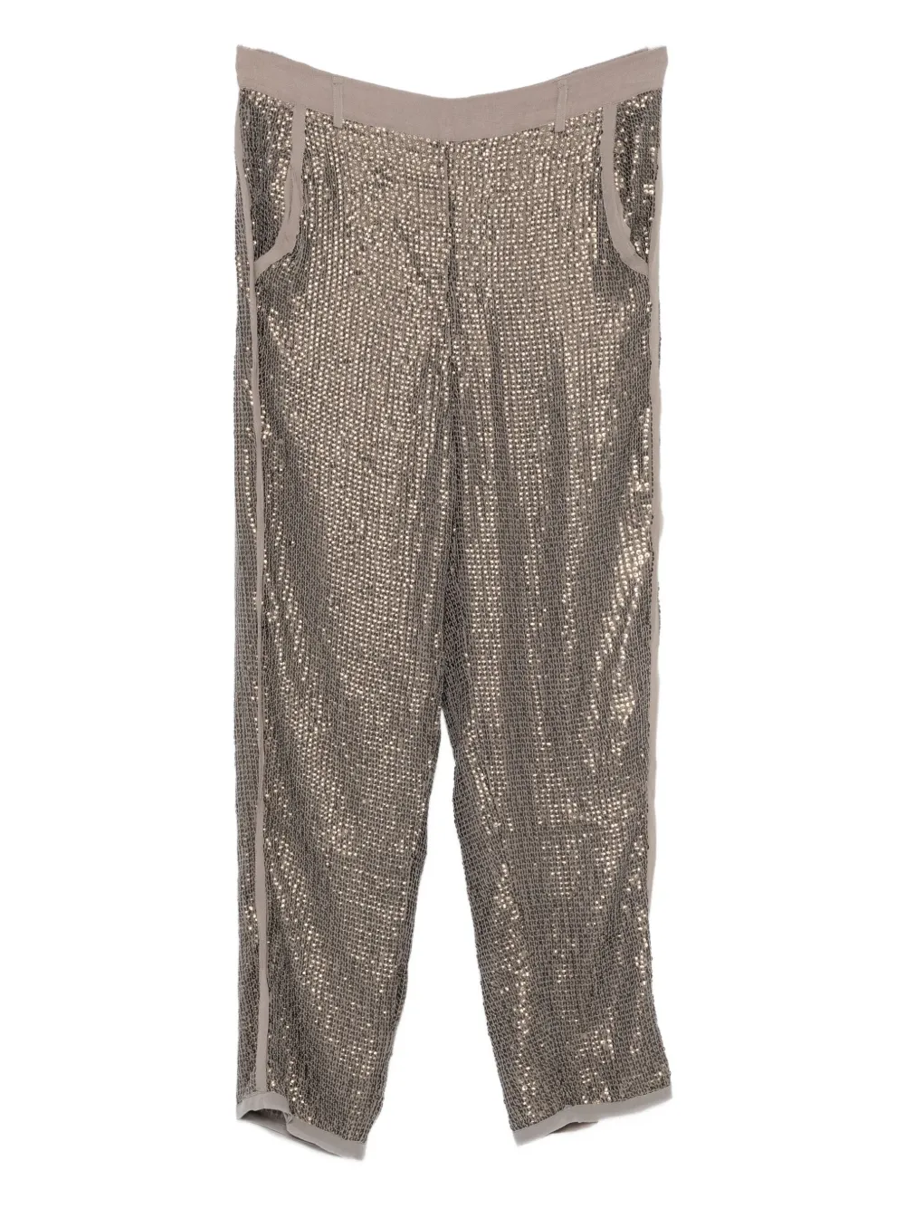 Mes Demoiselles Sequin-embellished Trousers In Gray