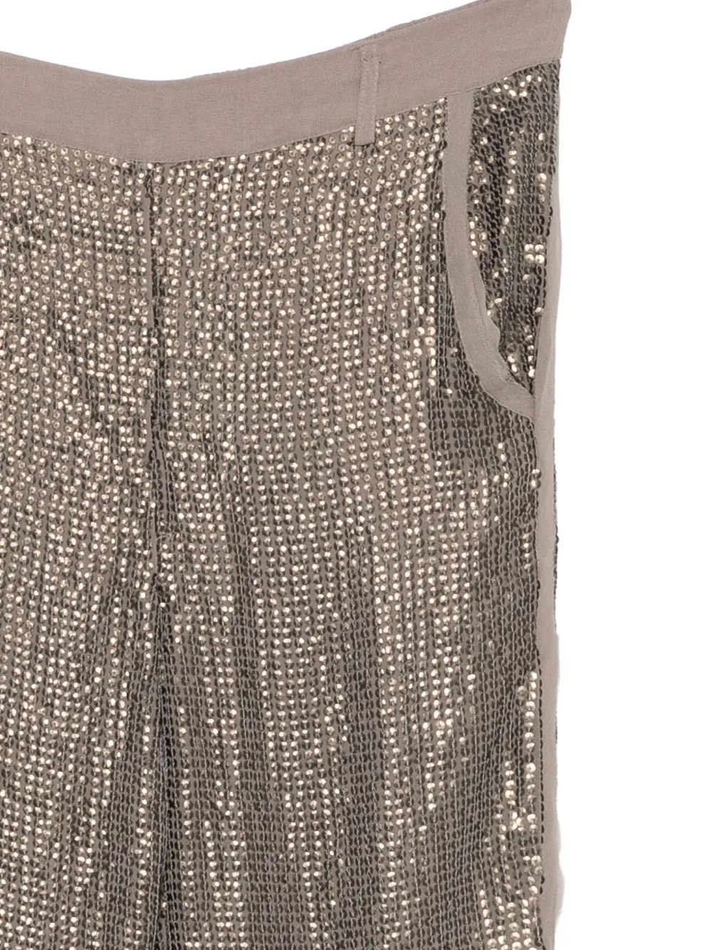 Mes Demoiselles Broek verfraaid met pailletten Groen