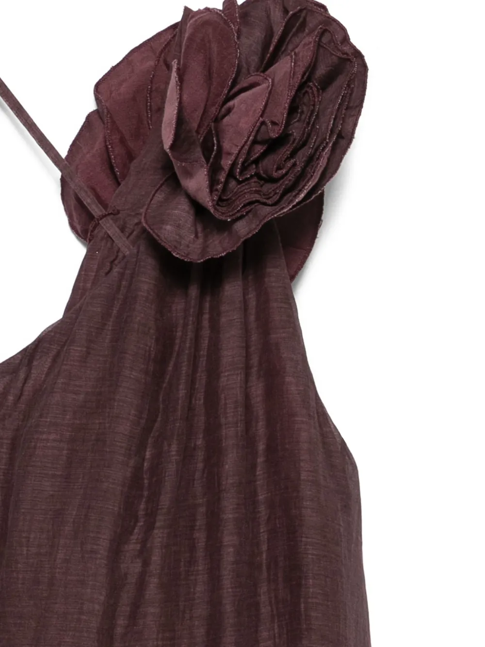 Mes Demoiselles Asymmetrische top verfraaid met bloemen Rood