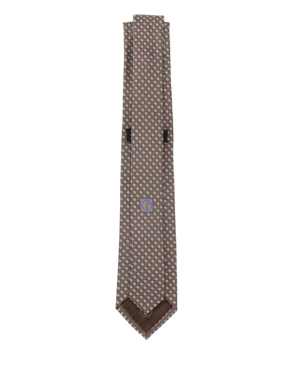 Giorgio Armani floral-pattern tie - Bruin