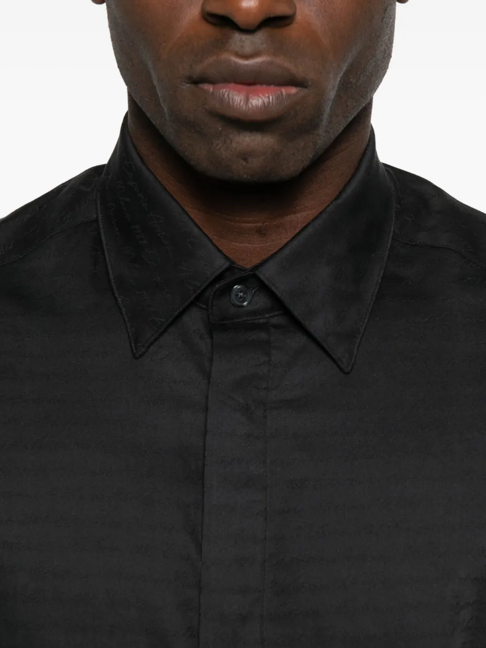Emporio Armani Katoenen overhemd Zwart