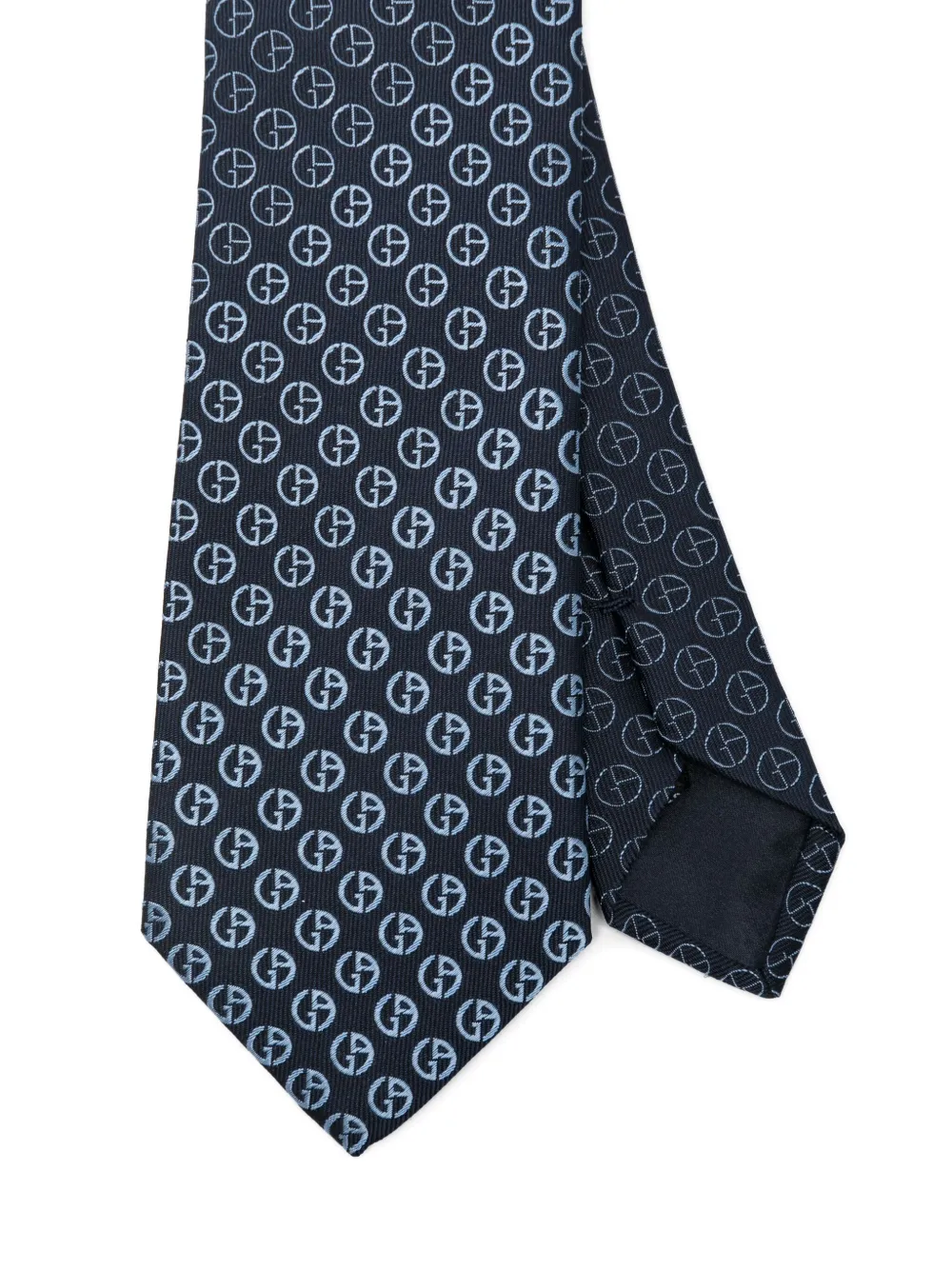 Giorgio Armani Stropdas met logo-jacquard Blauw