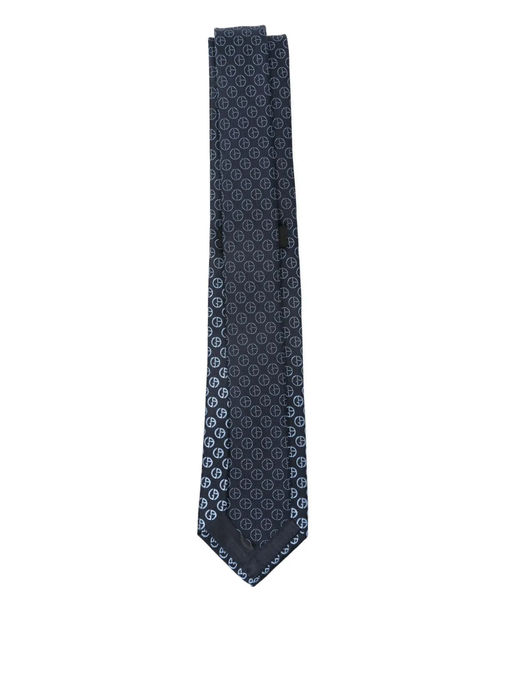 Giorgio Armani Stropdas met logo-jacquard - Blauw