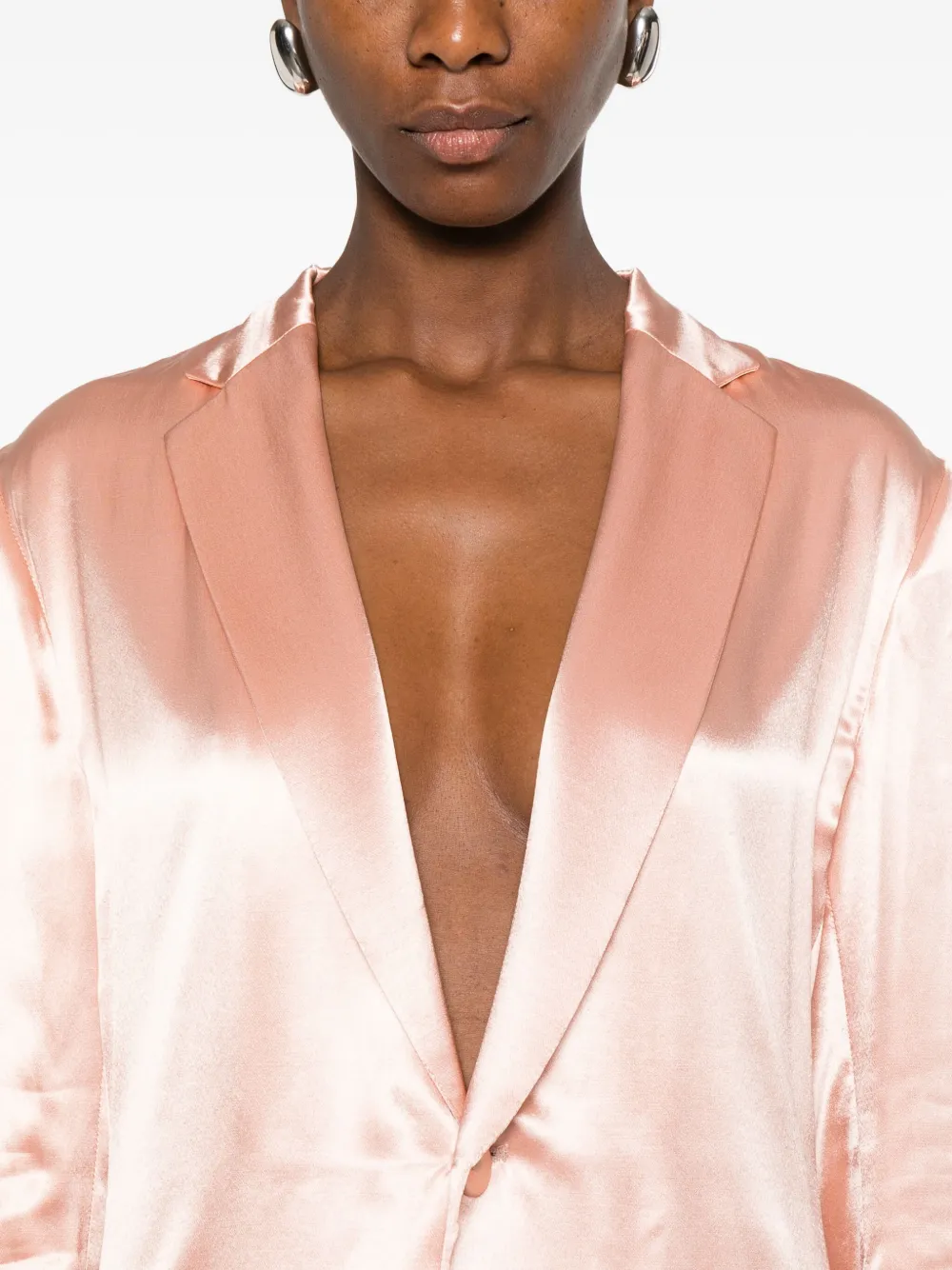 Alberta Ferretti Blazer met enkele rij knopen Roze