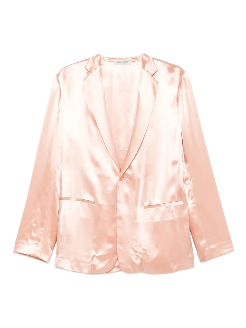 Alberta Ferretti satin single-breasted blazer | Pink | Image 1