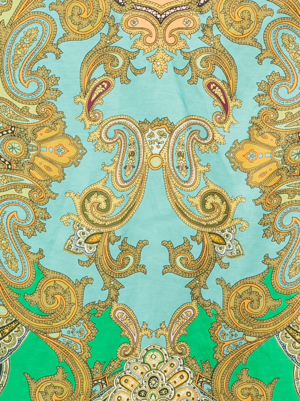 ALEMAIS Jurk met paisley-print en uitgesneden details Groen