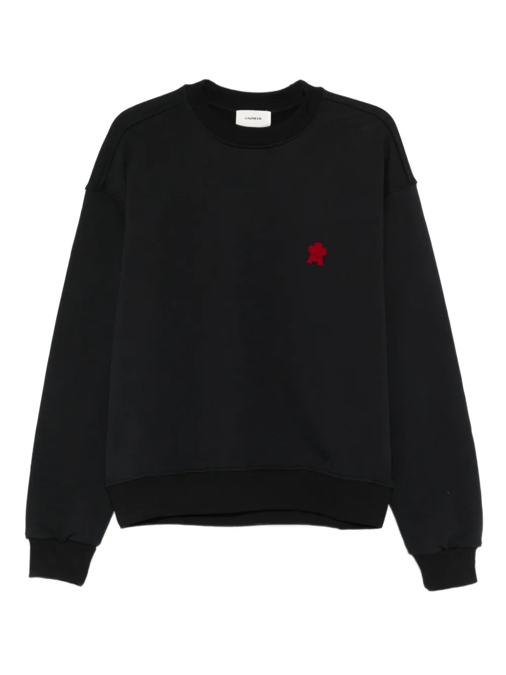 A Paper Kid embroidered crew-neck sweatshirt | Black | Image 1
