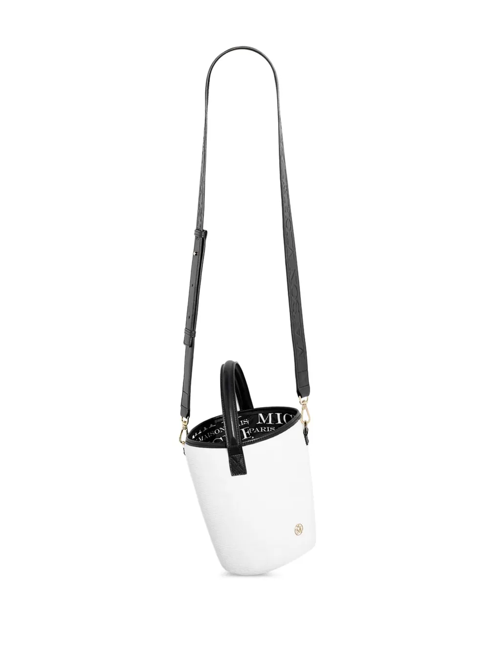 Maison Michel Sharon Hemp Bucket Bag In White