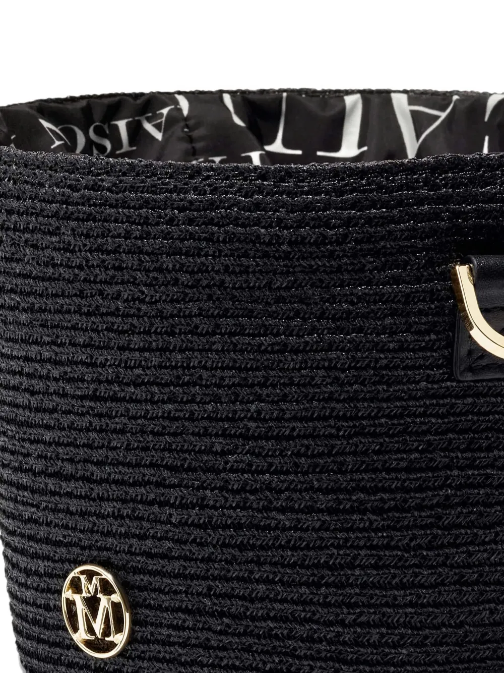 Maison Michel Braided-stud Bucket Bag In Black