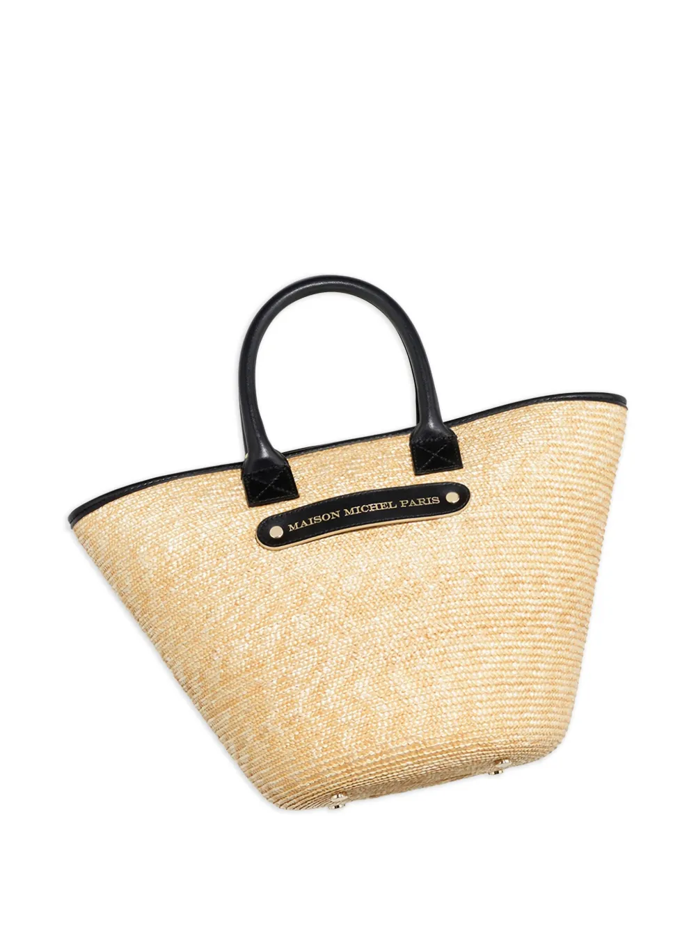 Maison Michel Brittany straw leather-trimmed tote bag | Image 2