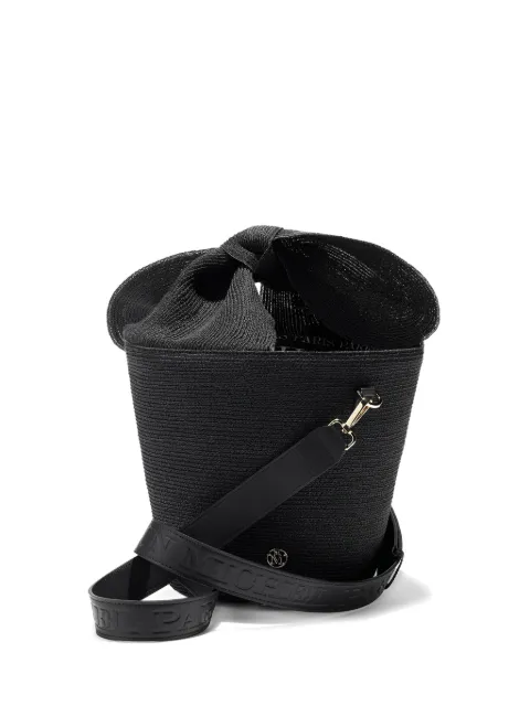 Maison Michel Barbara bow-detail straw bucket bag