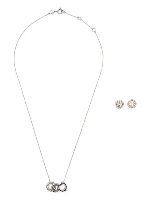 Tory Burch Icon crystal-embellished necklace and earring set
