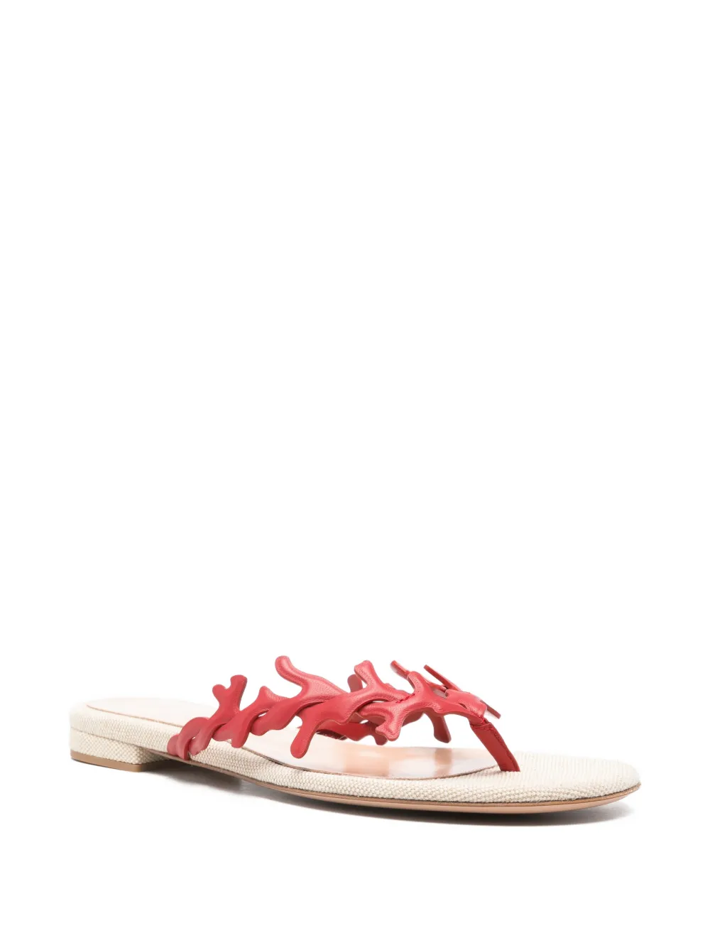 Gianvito Rossi Ocean thong-strap flat sandals Rood