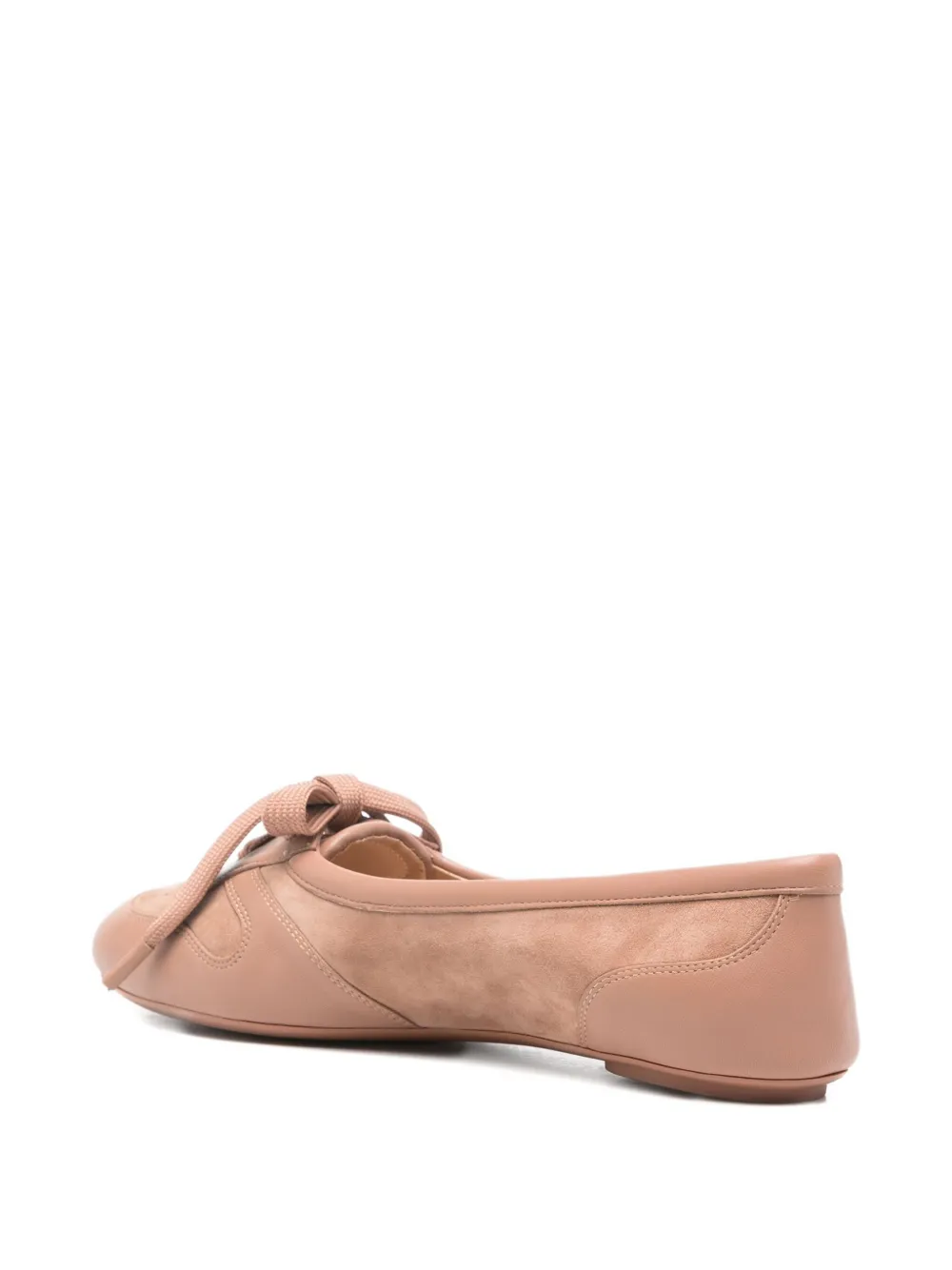 Gianvito Rossi Leren ballerina's met veters Roze