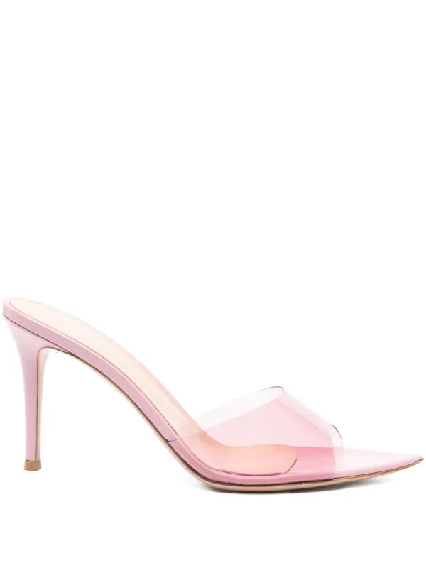 Gianvito Rossi 85mm Elle Pointed-toe Mules in Pink