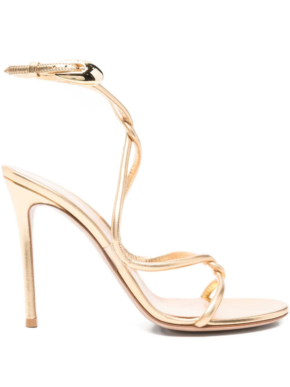 Gianvito Rossi 105mm strappy leather sandals Goud
