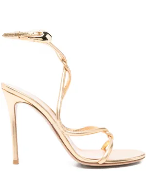 Gianvito Rossi ビジューストラップ サンダル | ホワイト | FARFETCH JP
