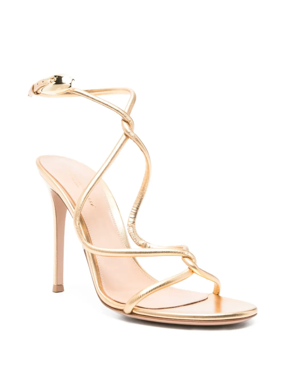 Gianvito Rossi 105mm strappy leather sandals Goud