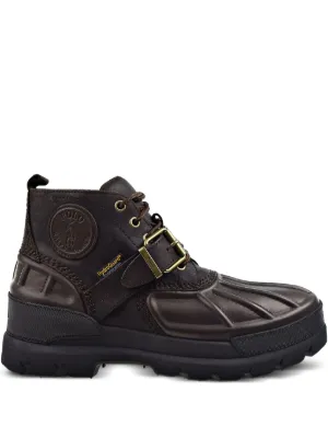 Burberry Trek レザーアンクルブーツ | ブラック | FARFETCH JP