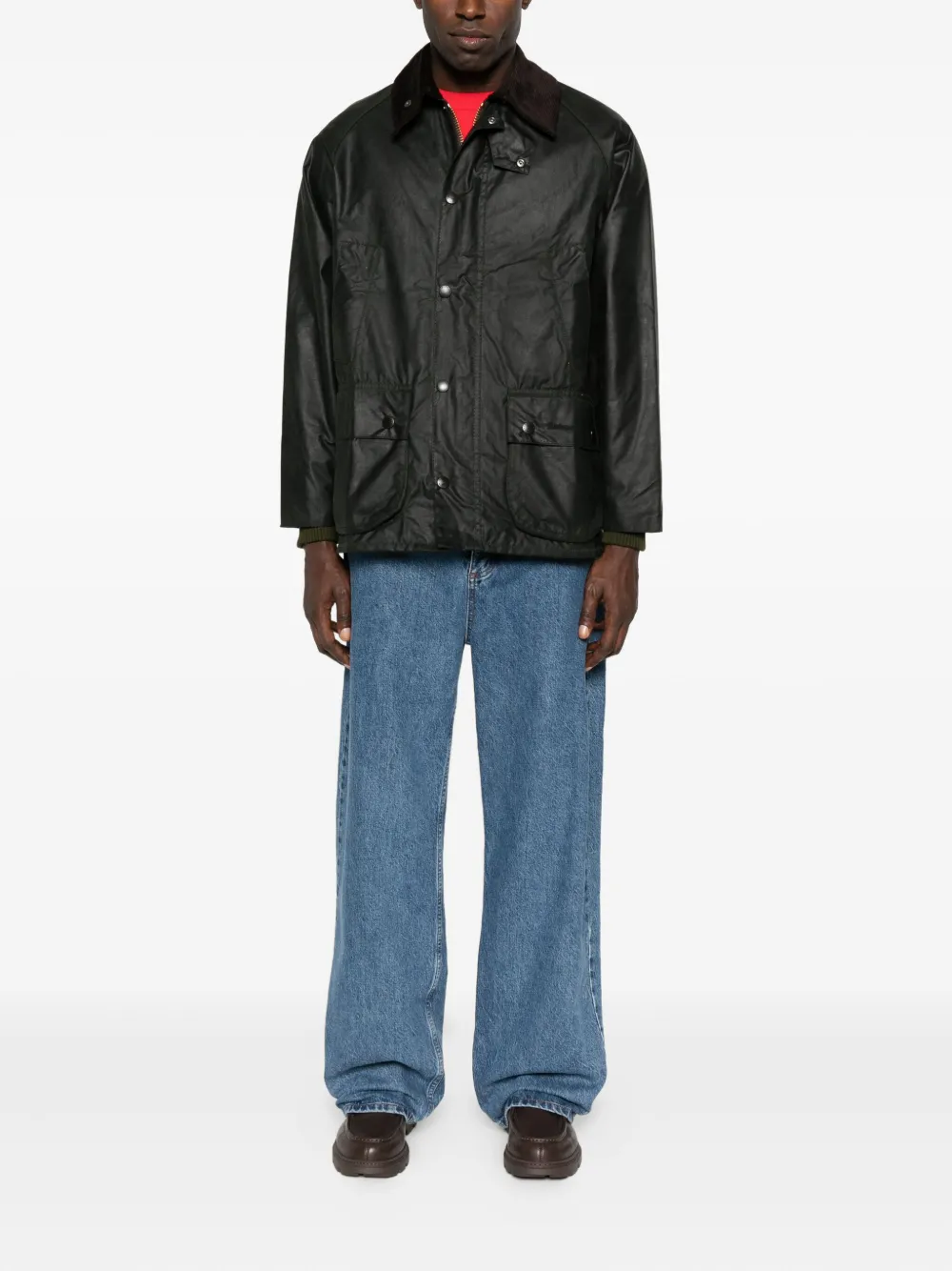Barbour corduroy-collar cotton-waxed jacket | Lightweight Jackets | Image 2